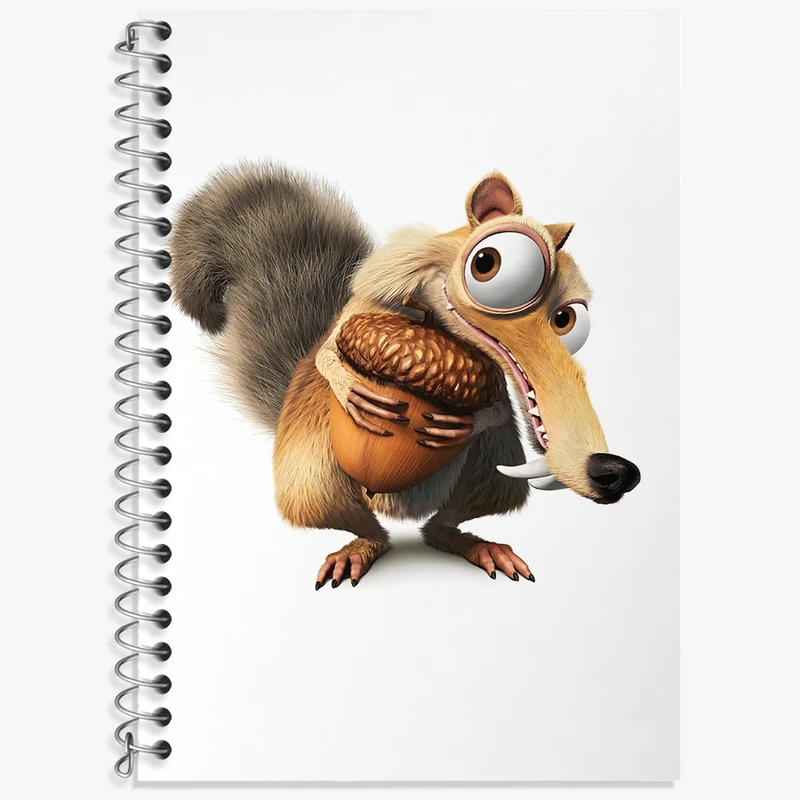 دفتر زبان 50 برگ خندالو مدل دو خط طرح عصر یخبندان کد N2875