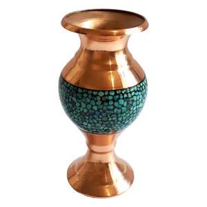 گلدان فیروزه کوبی کد 3644 
