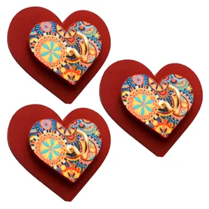 آویز حوله مدل قلب کد A425 بسته 3 عددی