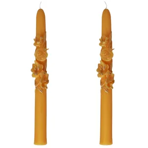 شمع قلمی بدون بو مدل انار زمان اتمام 4 ساعت بسته 2 عددی