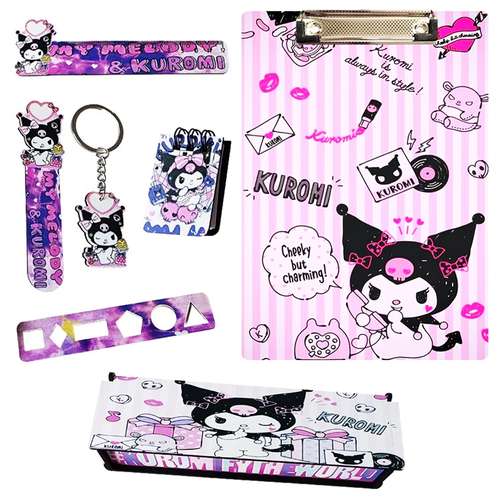 ست لوازم تحریر مدل فانتزی چوبی مجموعه 7 عددی