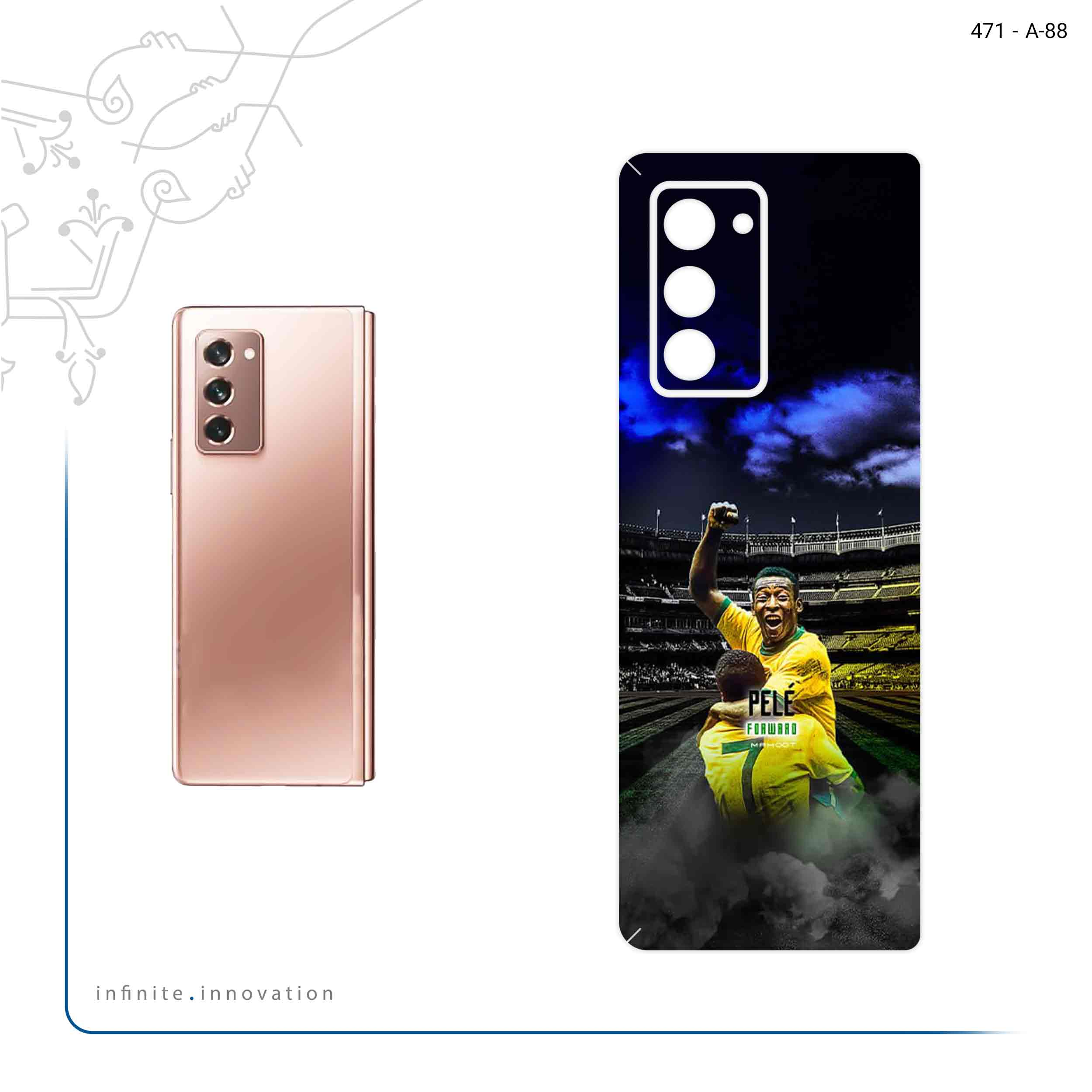 برچسب پوششی ماهوت مدل Pele مناسب برای گوشی موبایل سامسونگ Galaxy Z FOLD 2