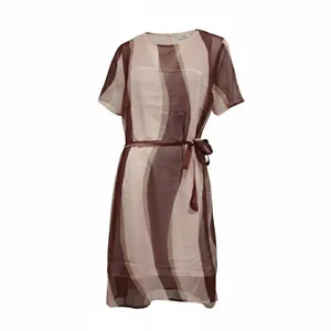 پیراهن یقه گرد زنانه مدل راه راه