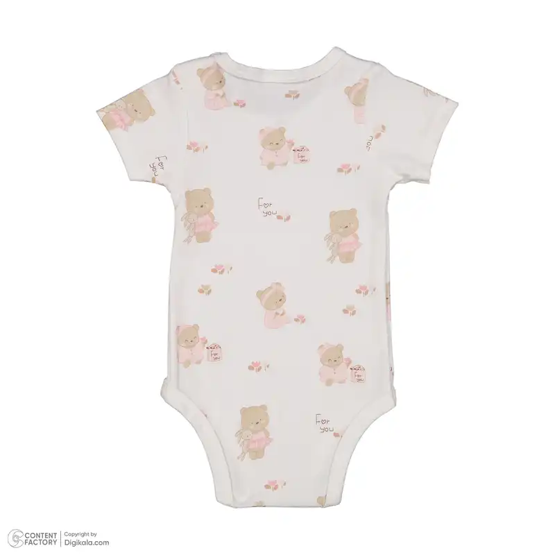 ست 3 تکه لباس نوزادی دخترانه نیلی مدل 4073