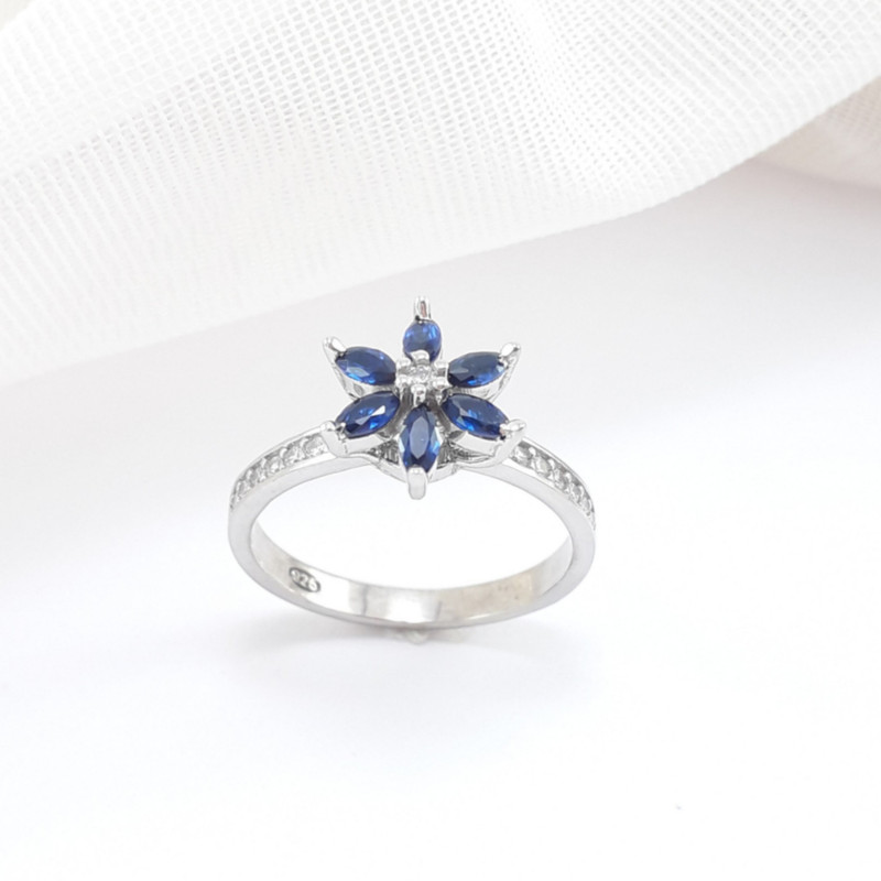 انگشتر نقره زنانه مدل گل