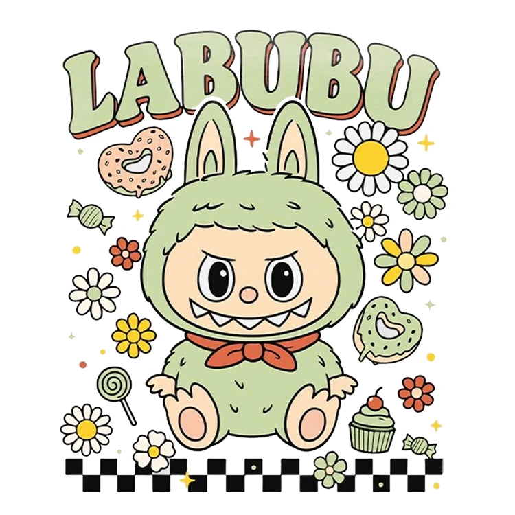 استیکر پارچه و لباس پاد آفرین مدل عروسک لبوبو کد S2101