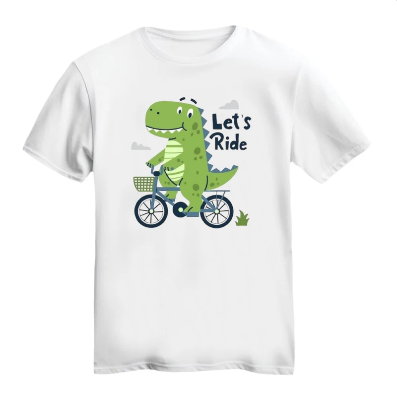 تی شرت آستین کوتاه زنانه مدل تمساح دوچرخه سوار