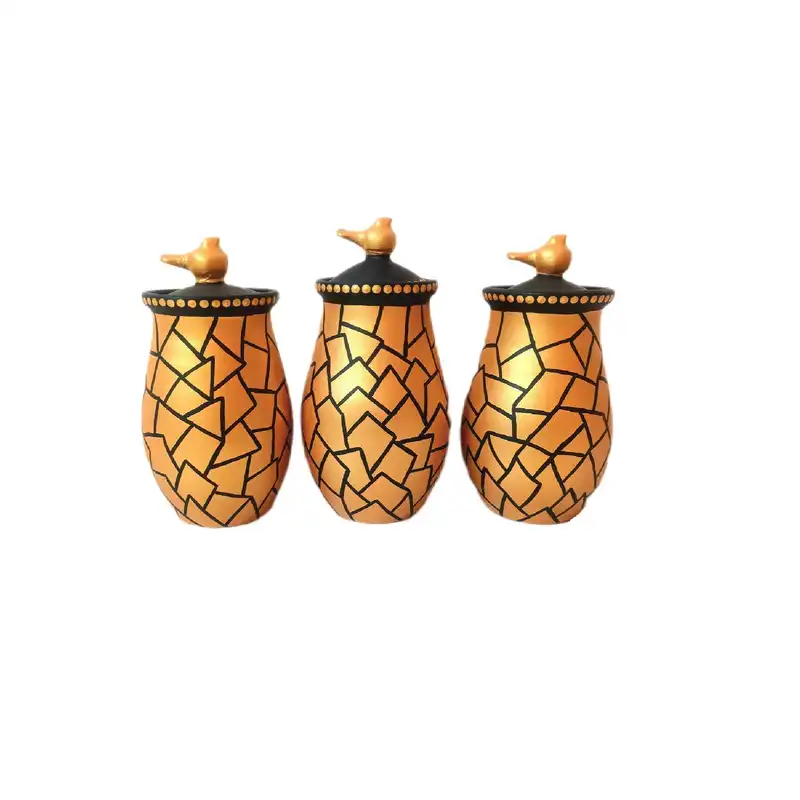 بانکه سفالی طرح پرنده مجموعه 3 عددی