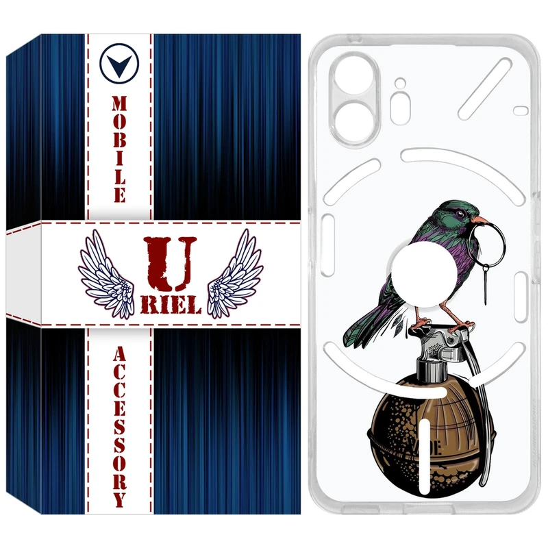 کاور یوریل مدل Clear کد 31 طرح پرنده مناسب برای گوشی موبایل ناتینگ فون Nothing Phone 2