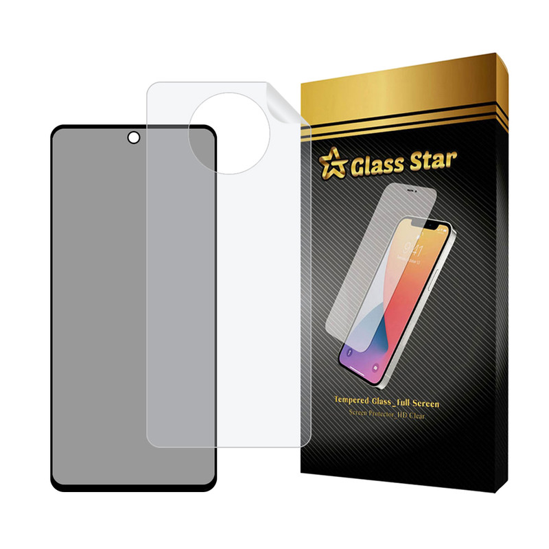 محافظ صفحه نمایش حریم شخصی گلس استار مدل FULLPRIVNANOS مناسب برای گوشی موبایل شیائومی Poco X3 / Poco X3 Pro / Poco X3 NFC به همراه محافظ پشت گوشی
