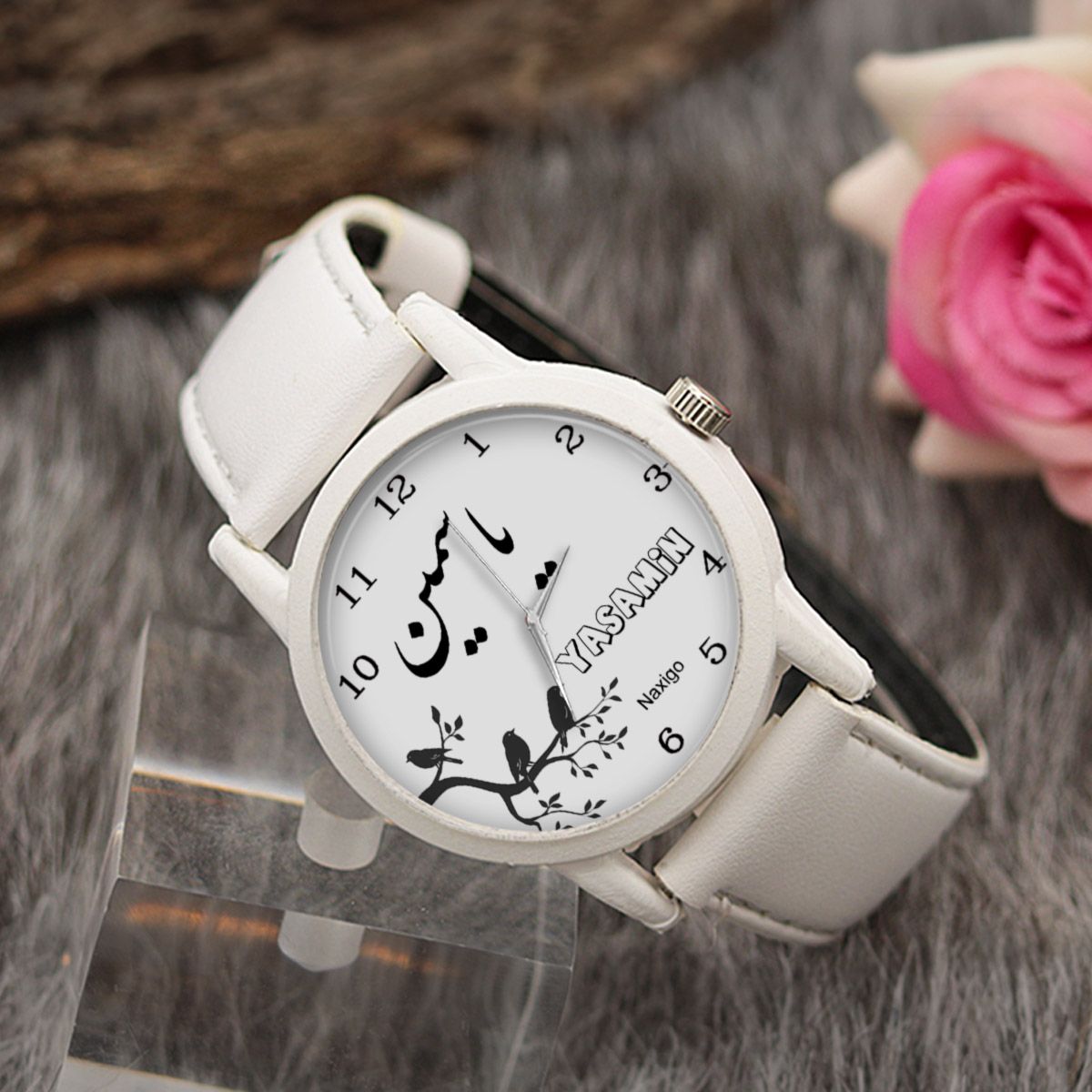 ساعت مچی عقربه ای زنانه ناکسیگو طرح یاسمین کد LF3432 -  - 4