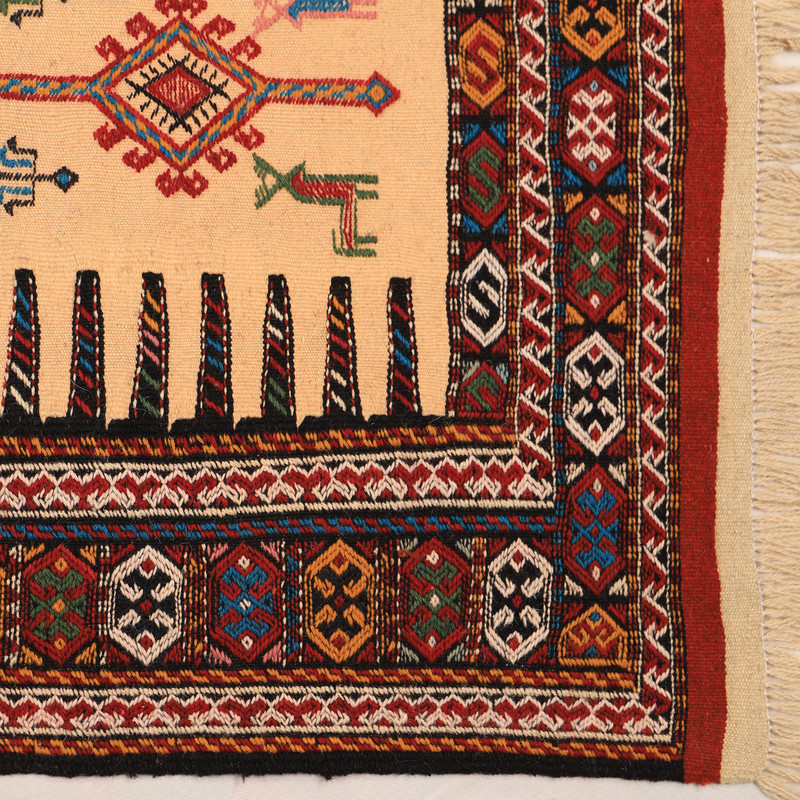 گلیم دستبافت دو متری مدل تمام بافت خراسان کد 4040118