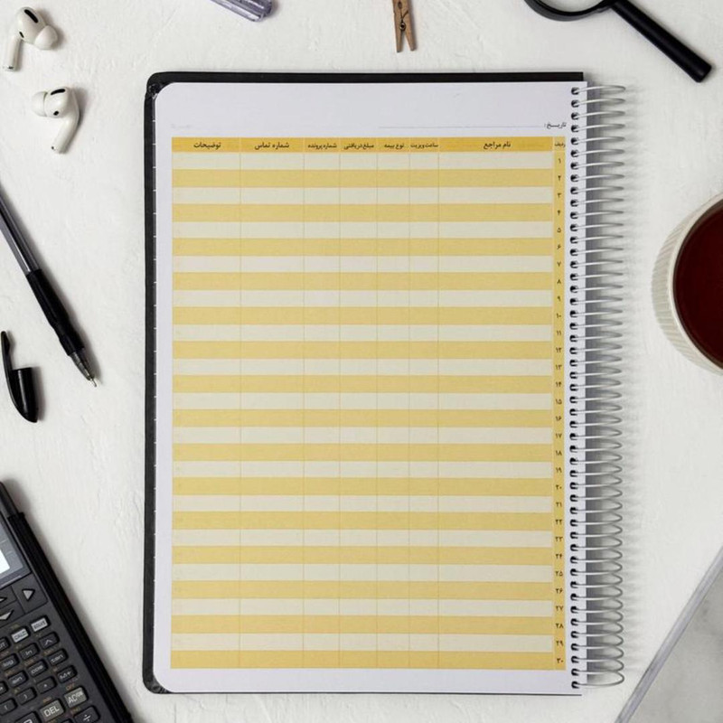 دفتر نوبت دهی 120 برگ دایان مدل ماربل کد 03