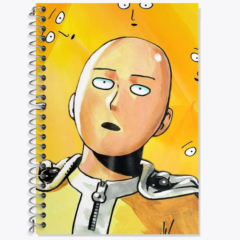 دفتر لغت 50 برگ خندالو مدل سایتاما انیمه مرد تک مشتی One Punch Man کد 11387