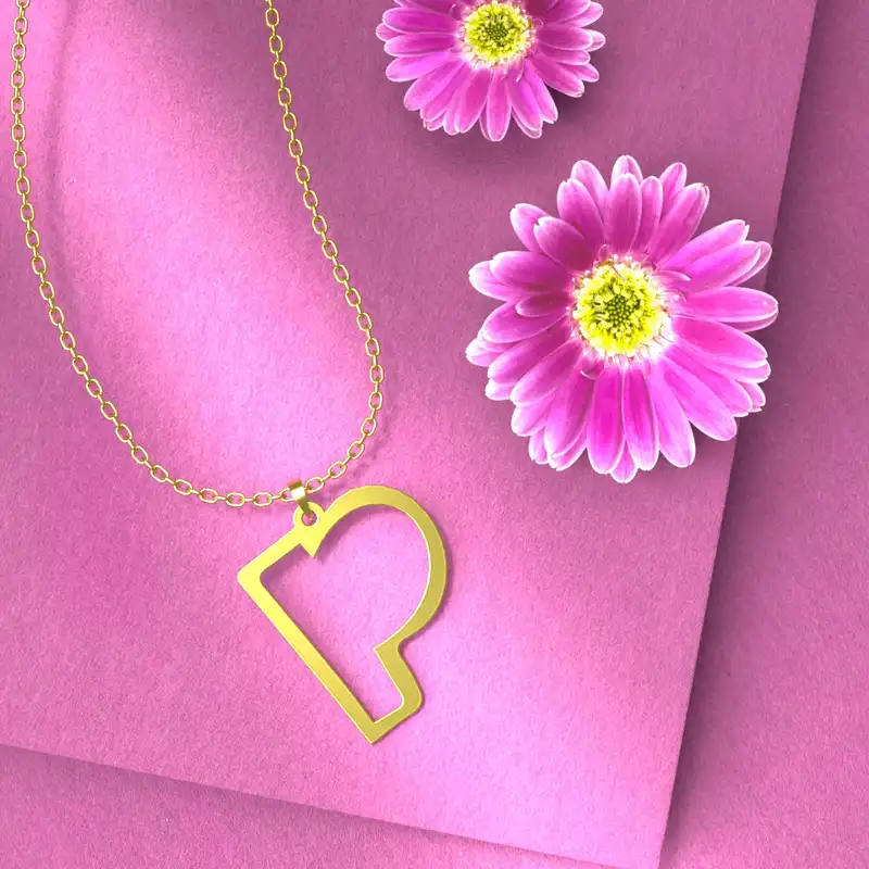 گردنبند طلا 18 عیار زنانه مدوپد مدل حرف P کد H3-1-1096