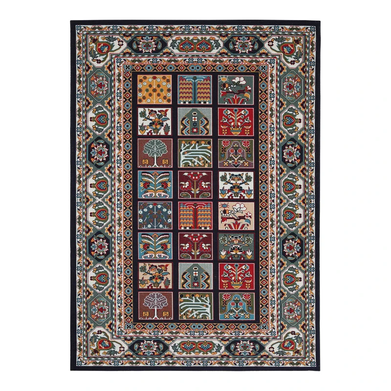 عکس شماره 2 : گلیم ماشینی دنیای فرش طرح خشتی سلطنتی