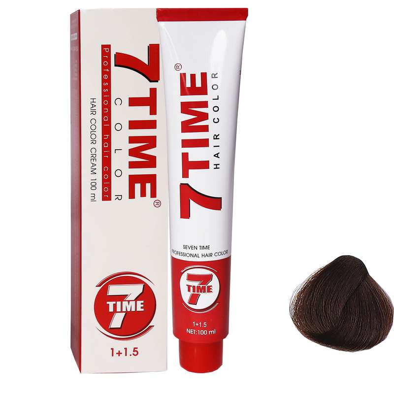 رنگ مو سون تایم شماره M.5 سری زیتونی حجم 100 میلی لیتر رنگ قهوه ای زیتونی روشن