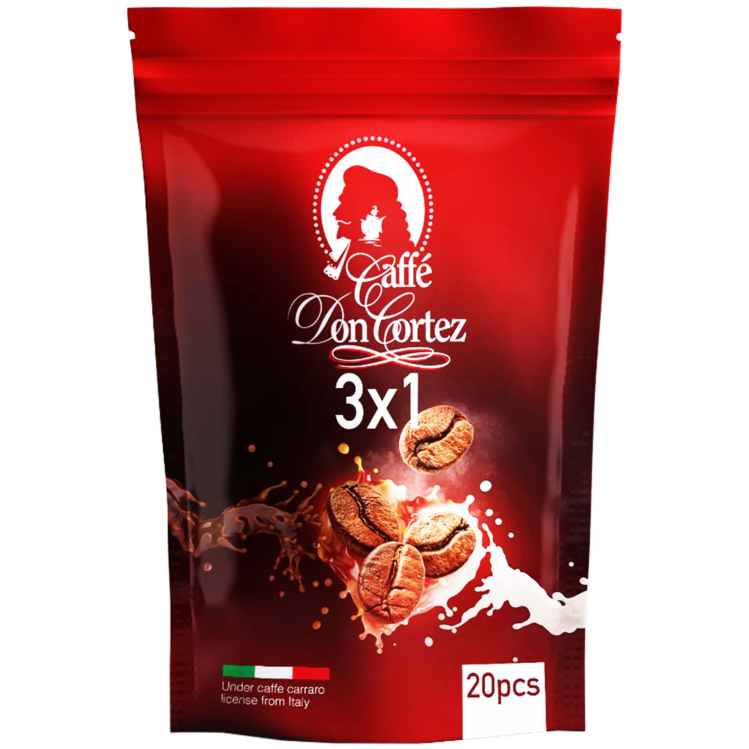 قهوه فوری 3 در 1 دون کورتز - 18 گرم بسته 20 عددی