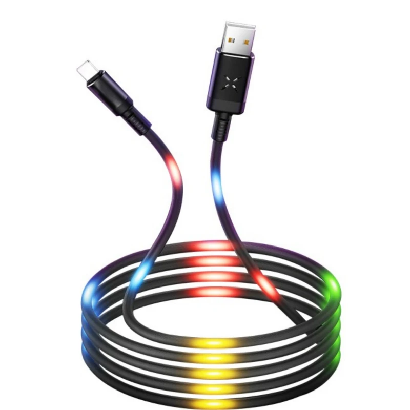 کابل تبدیل USB به لایتنینگ جوی روم مدل چراغ دار طول 1.2 متر