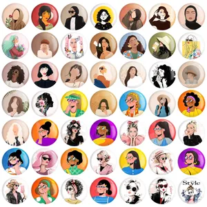  مگنت خندالو مدل زنان قوی Girl Power کد 134 مجموعه 49 عددی