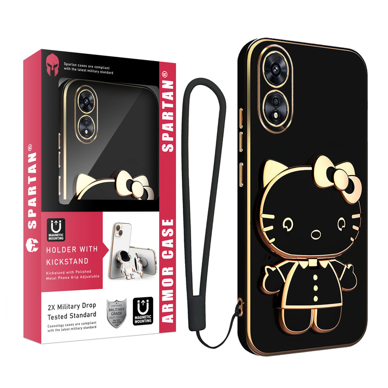 کاور اسپارتان مدل Kitty Strap مناسب برای گوشی موبایل آنر X5 Plus به همراه بندآویز