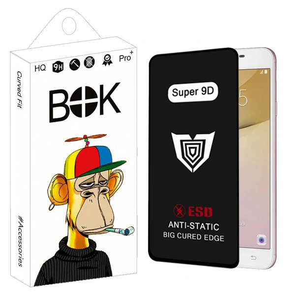محافظ صفحه نمایش بوک مدل Super 9D Touch مناسب برای گوشی موبایل سامسونگ galaxy J7 Prime