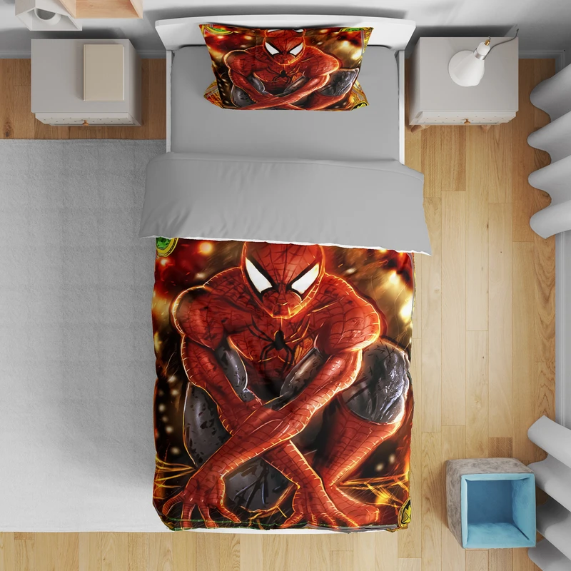 سرویس روتختی مدل مرد عنکبوتی کد 4740 یک نفره 5 تکه