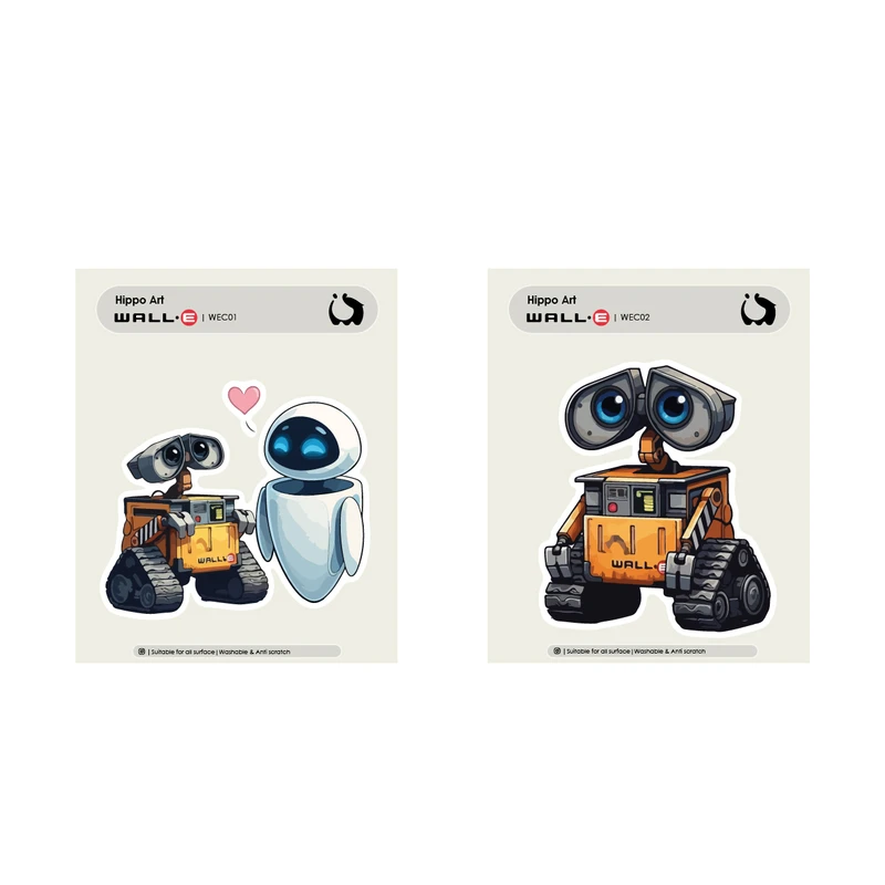استیکر لپ تاپ هیپو آرت مدل WALL.E بسته 2 عددی