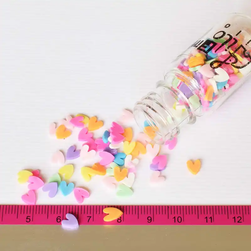 مجموعه تزیین ناخن مدل قلب پاستیلی بسته 200 عددی