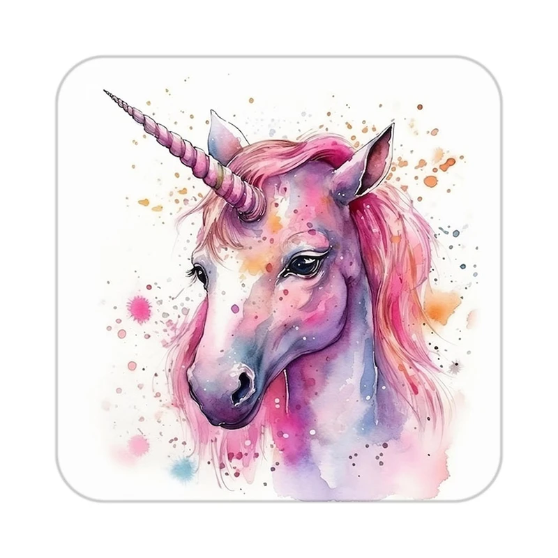 زیر لیوانی کاکتی طرح اسب تک شاخ و یونیکورن مدل mp33448