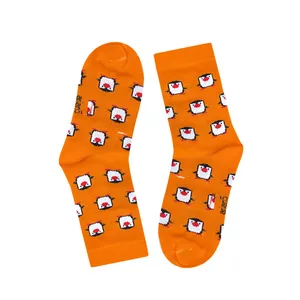 جوراب ساق بلند دخترانه مدل پنگوئنی 2553561353