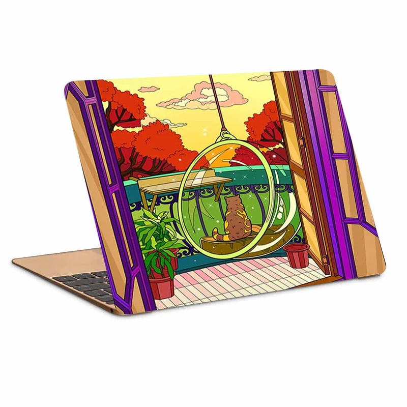 استیکر لپ تاپ طرح نقاشی فانتزی  کد P-1412 مناسب برای لپ تاپ 15 تا 17 اینچ