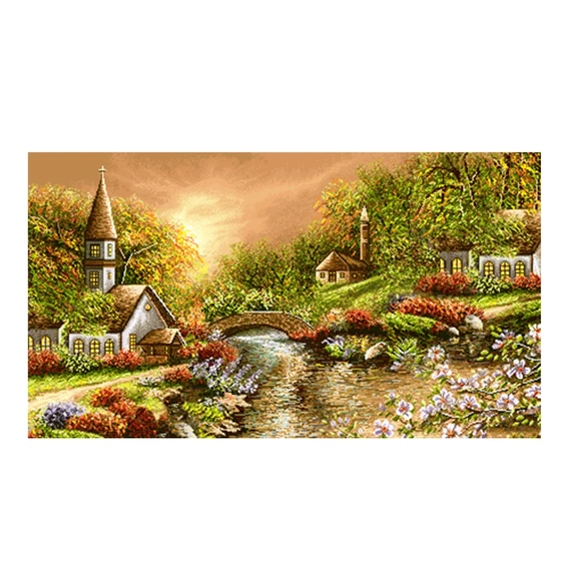 نخ و نقشه تابلوفرش طرح منظره کد 23246
