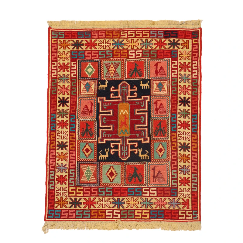 گلیم دستبافت یک متری مدل ورنی کد4041168