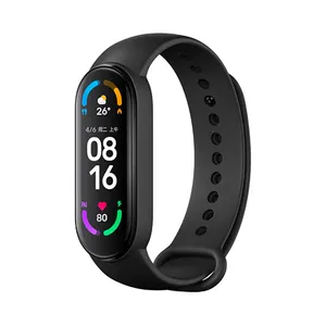  مچ بند هوشمند شیائومی مدل Mi Band 6 Global Version به همراه 2 عدد محافظ صفحه نمایش