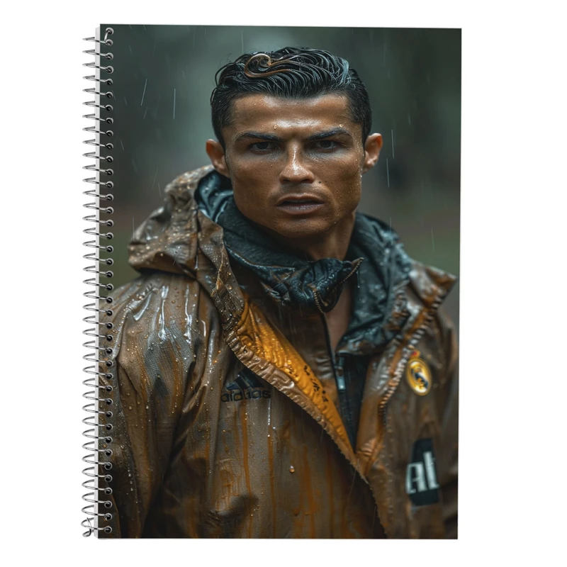 دفتر زبان 50 برگ مدوپد مدل دو خط طرح رونالدو ronaldo کد DF13462