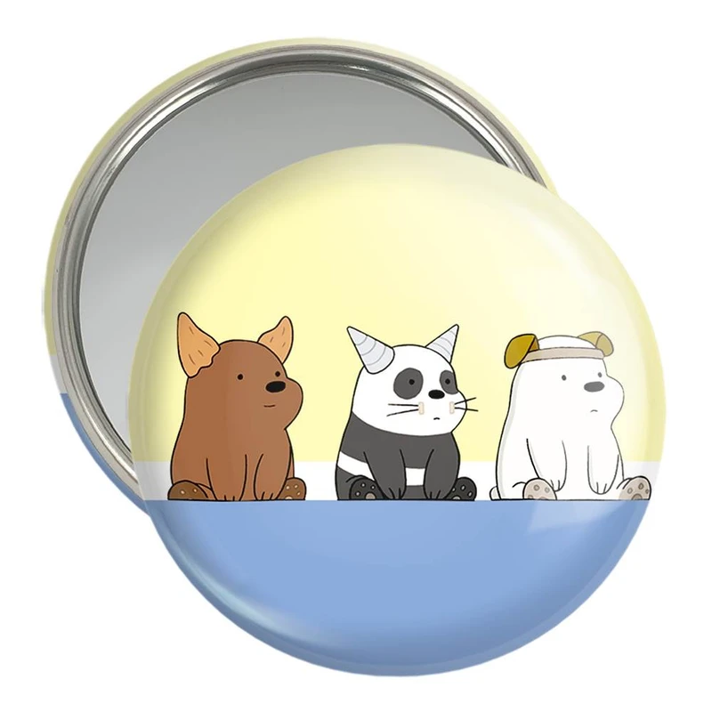 آینه جیبی خندالو مدل سه خرس کله پوک  کد 10611