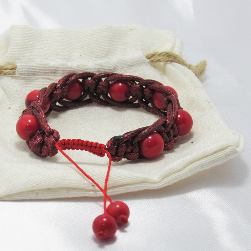 دستبند مدل سنگ آتنا مدل مرجان رنگ قرمز دستبند مدل سنگ آتنا مدل مرجان رنگ قرمز