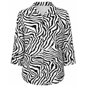 شومیز آستین سه ربع یقه برگردان زنانه مدل 112854