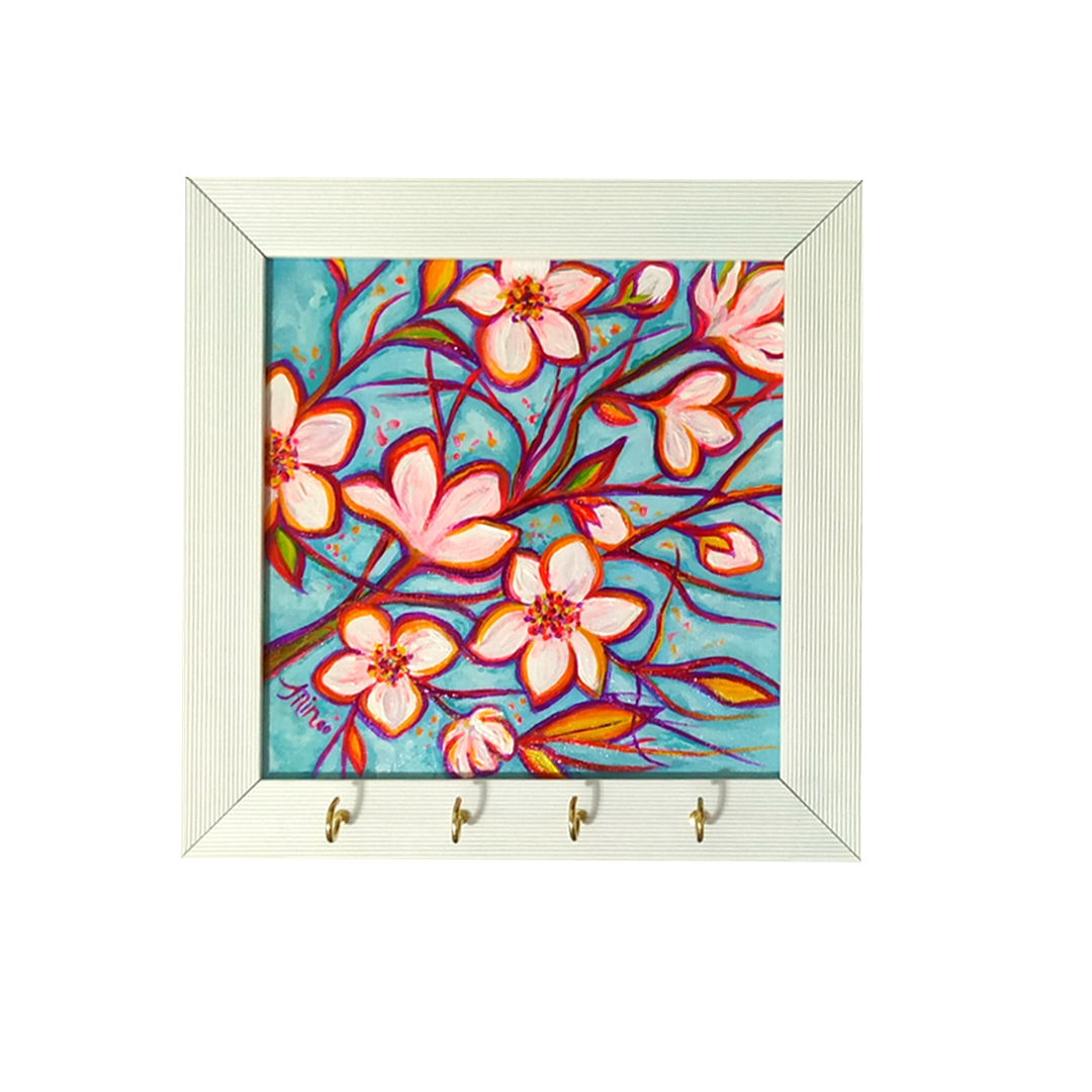 جاکلیدی مدل نقاشی گل های بهاری کد AM-30