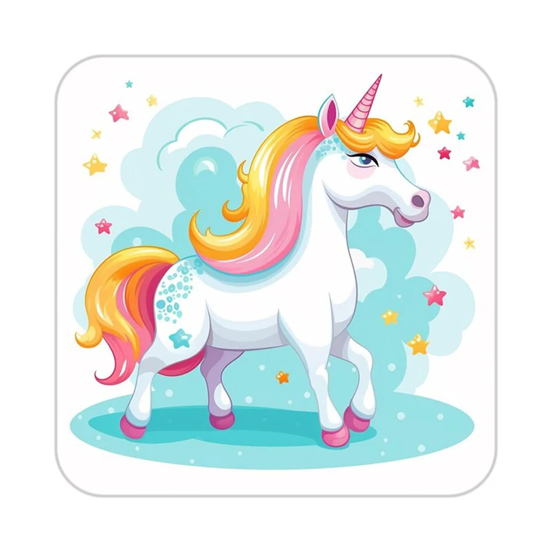 زیر لیوانی کاکتی طرح اسب تک شاخ و یونیکورن مدل mp30450