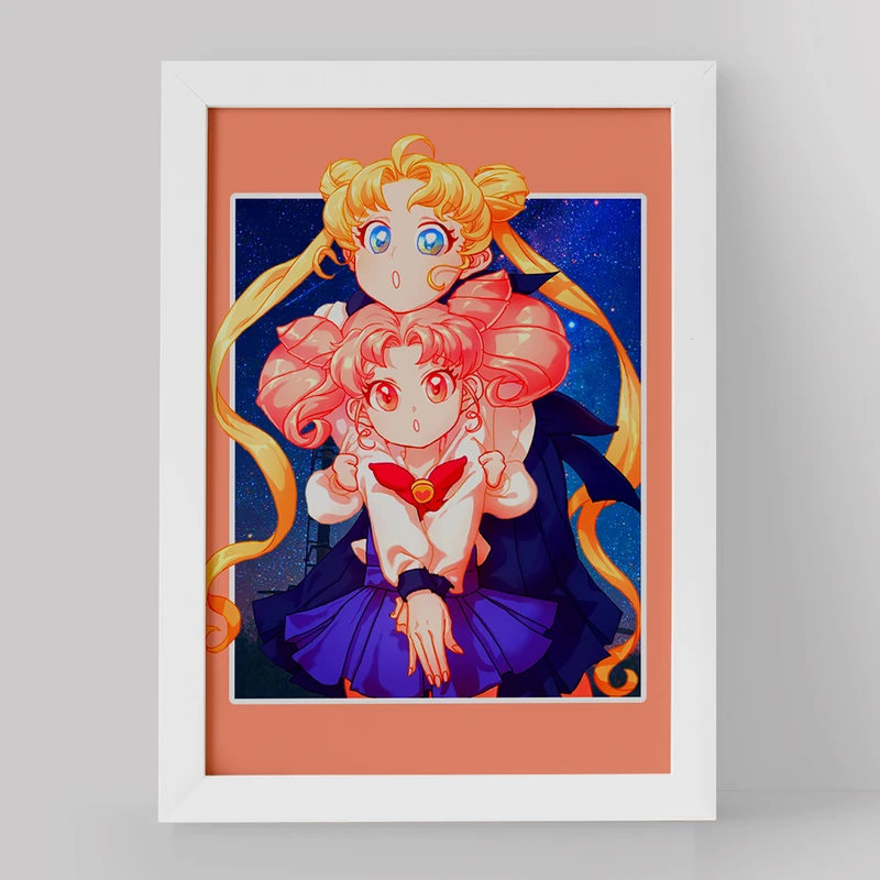 تابلو خندالو مدل چیبیوسا و اوساگی تسوکینو انیمه سیلور مون Sailor Moon کد 17448