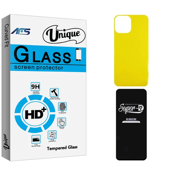 محافظ صفحه نمایش ای اف اس مدل Unique  Super-D مناسب برای گوشی موبایل اپل iPhone 13 pro max  به همراه محافظ پشت گوشی