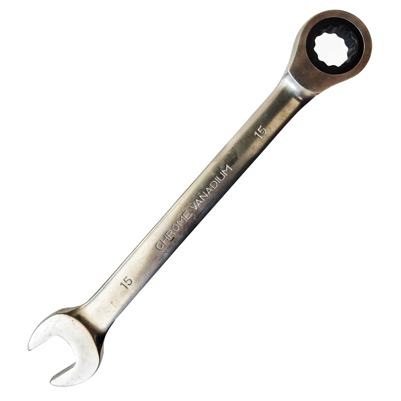 آچار یک سرتخت و یک سرجغجغه ای مدل HCSPAR111 سایز 15 میلی متر