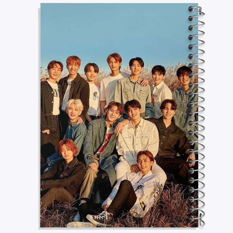 دفتر مشق 100 برگ خندالو طرح گروه سونتین Seventeen کد 12485