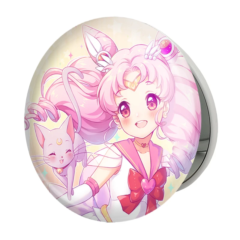 آینه جیبی خندالو طرح چیبیوسا انیمه سیلور مون Sailor Moon مدل تاشو کد 17445 