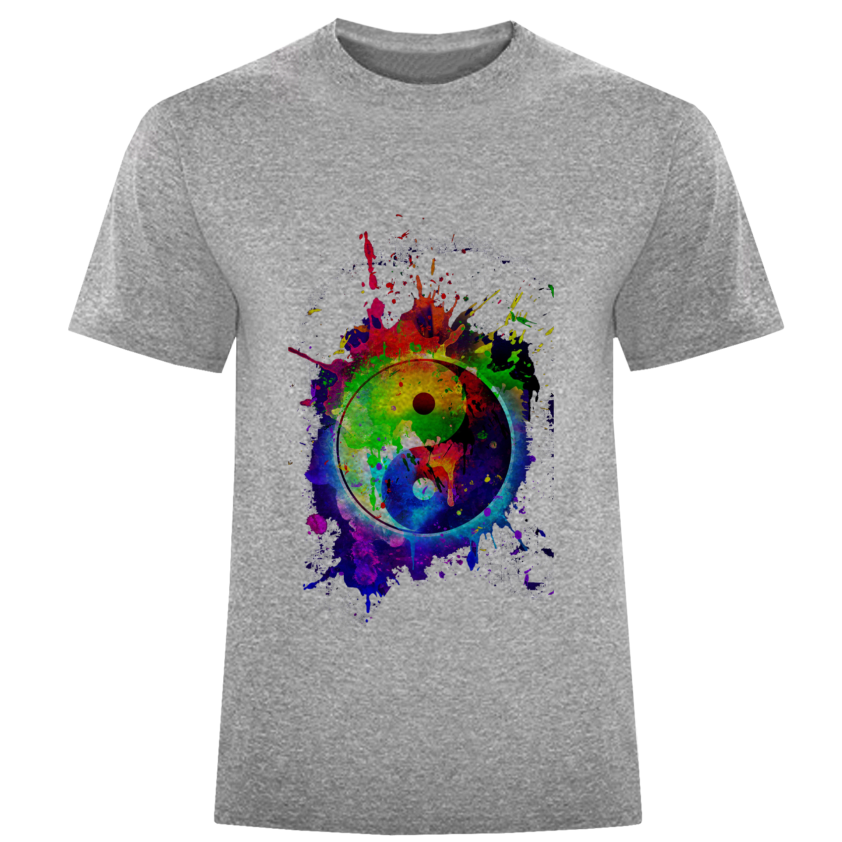 تی شرت آستین کوتاه مردانه مدل یین یانگ D927