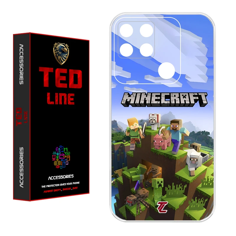 کاور تدلاین طرح ماینکرفت کد 1207 مناسب برای گوشی موبایل شیائومی Redmi 10A / 9C