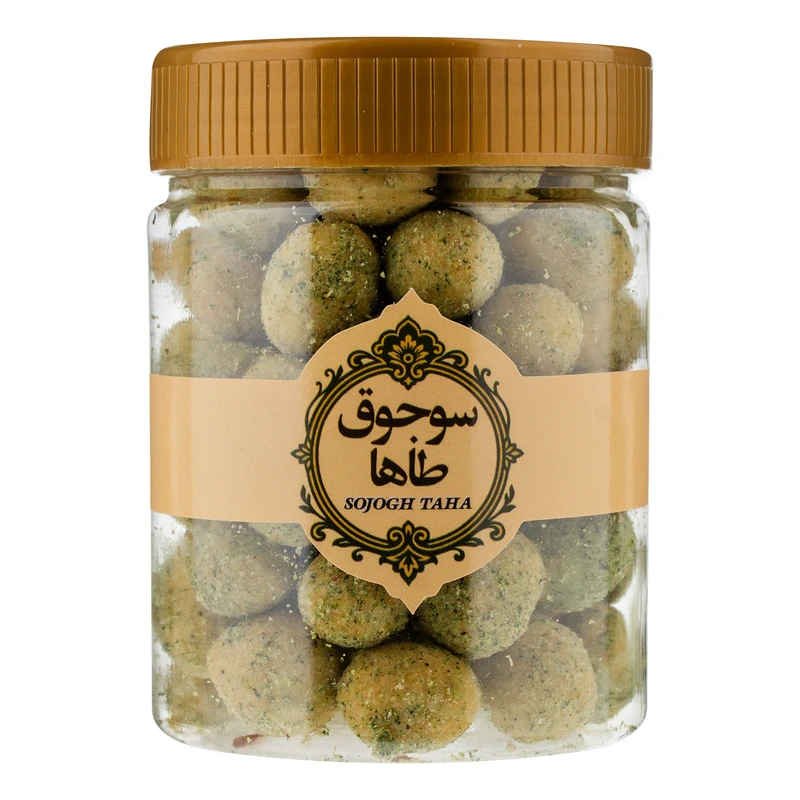 بادام زمینی روکش دار با طعم پیاز جعفری سوجوق طاها - 180 گرم