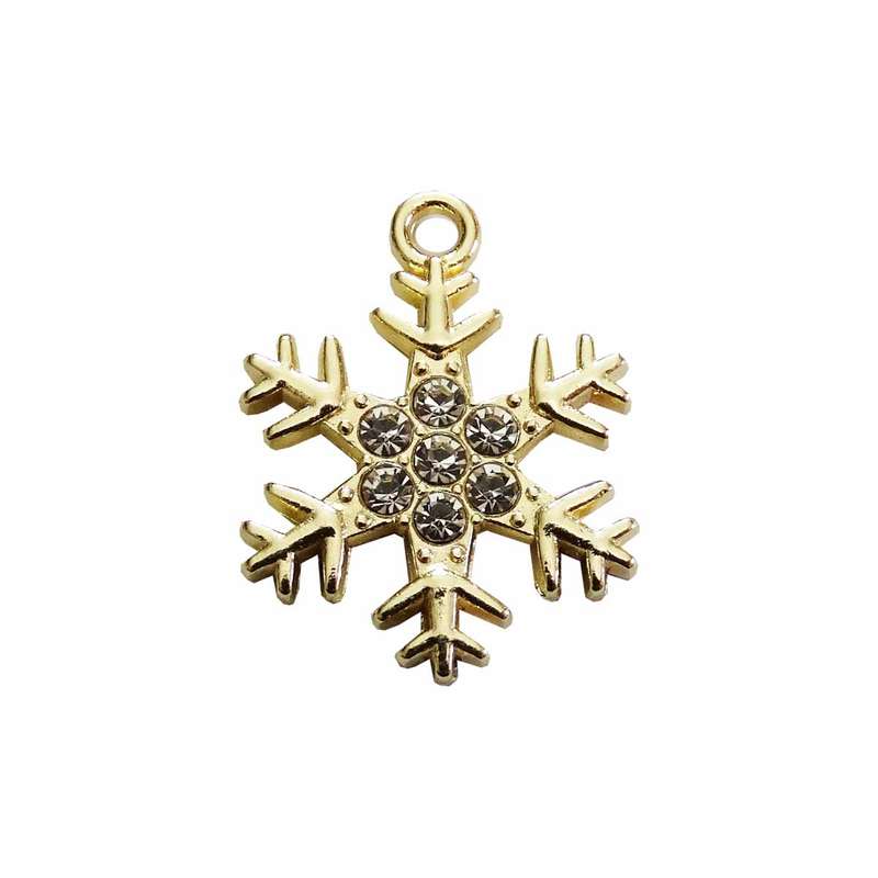 آویز گردنبند زنانه مدل دانه برف نگین دار زیبا کد AG 1021